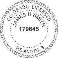 Colorado Professional Engineer and Land Surveyor Seal 